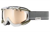 Uvex APACHE PRO 11/12 lyžařské brýle - Bílé matné, zrcadlový stříbrný zorník...