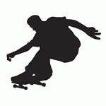 Nálepka silueta skateboard