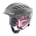 UVEX X-RIDE MOTION GRAPHICS šedo-růžová lyžařská helma | Šedo-růžová, velikost XS-M (obvod halvy 53-58 cm) ...