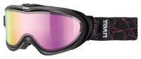Uvex COMANCHE TO TAKE OFF black - lyžařské brýle s odnímatelným zorníkem  | Černé, zorník růžový zrcadlový..., Černé, zorník stříbrný zrcadlový...