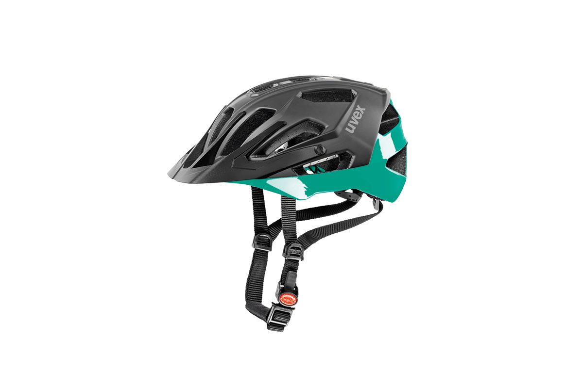 15 UVEX HELMA QUATRO, BLACK MAT-GREEN 53-57