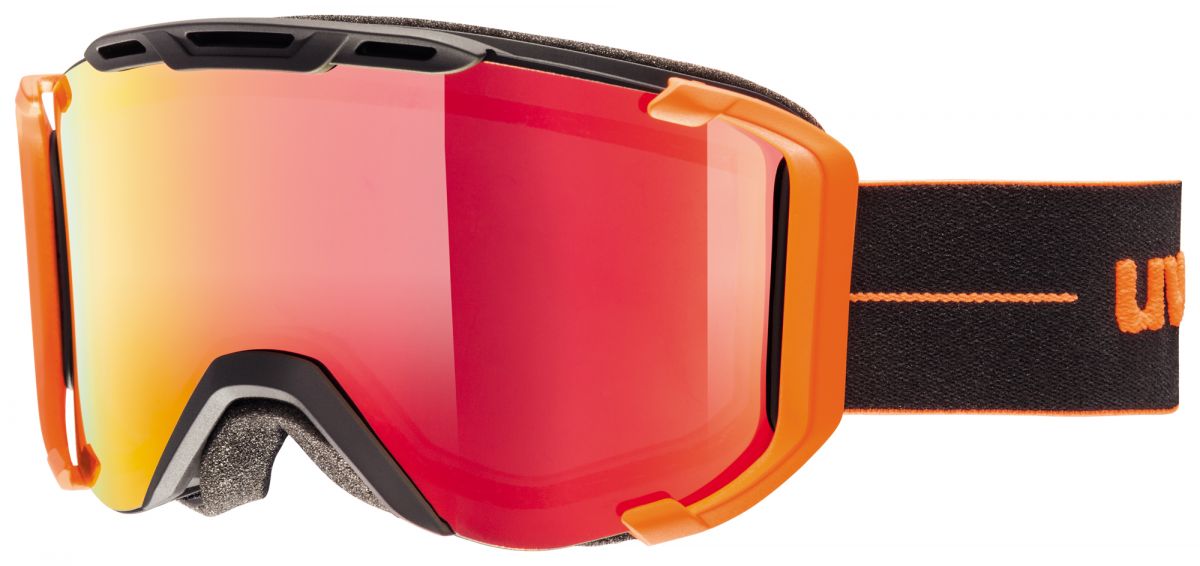 lyžařské brýle UVEX SNOWSTRIKE FM, black-orange mat/mirror red (6126) UVEX ZIMNÍ