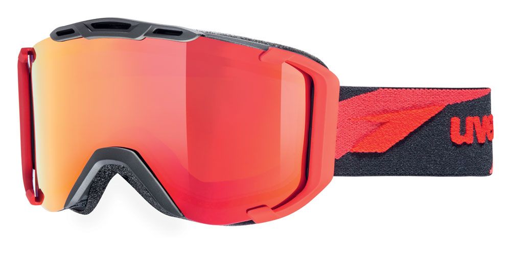 lyžařské brýle UVEX SNOWSTRIKE LTM, black-red mat double lens/litemirror red/lasergold lite (2326) UVEX ZIMNÍ