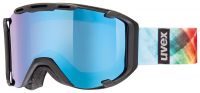 lyžařské brýle UVEX SNOWSTRIKE PM, black mat double lens/polavision litemirror blue/clear (2226)