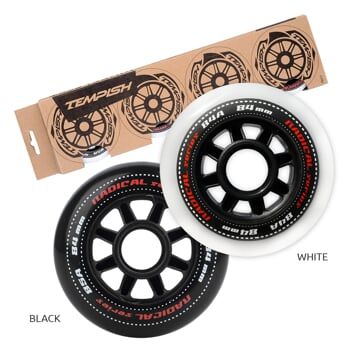 RADICAL 84x24 84/85A sada koleček (4ks) black TEMPISH